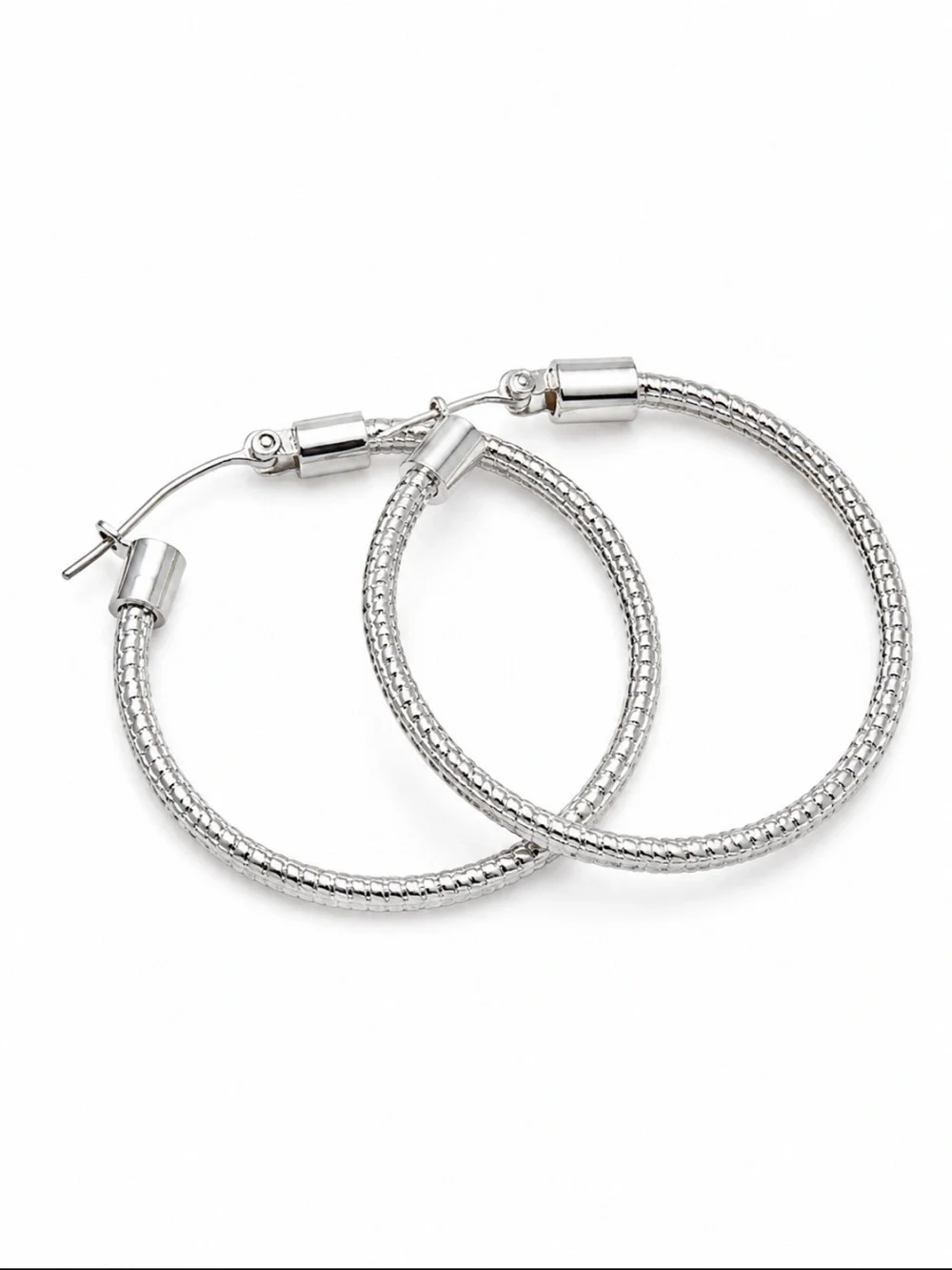 Napier Silver Tone Textured Multi Strand Hoop Earrings Large Statement NEW